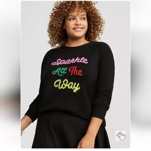 Torrid Vegan Cashmere Crew neck Pullover Sweater Size 4X Black